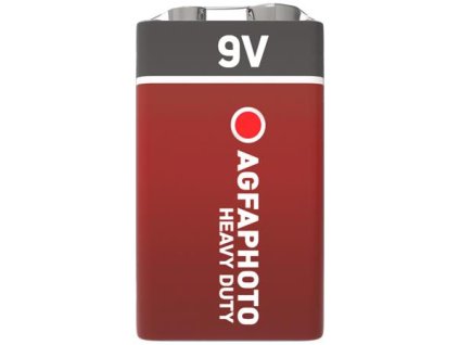 Batéria, 9V, 1 ks, (zinko-uhlíková), zmršťovacia fólia, AGFAPHOTO "Heavy Duty".