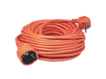Predlžovací kábel, pohyblivá zásuvka, 20 m, HOME, oranžová