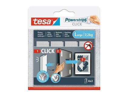 Vešiak, samolepiaci, veľkosť M, TESA "Powerstrips CLICK"
