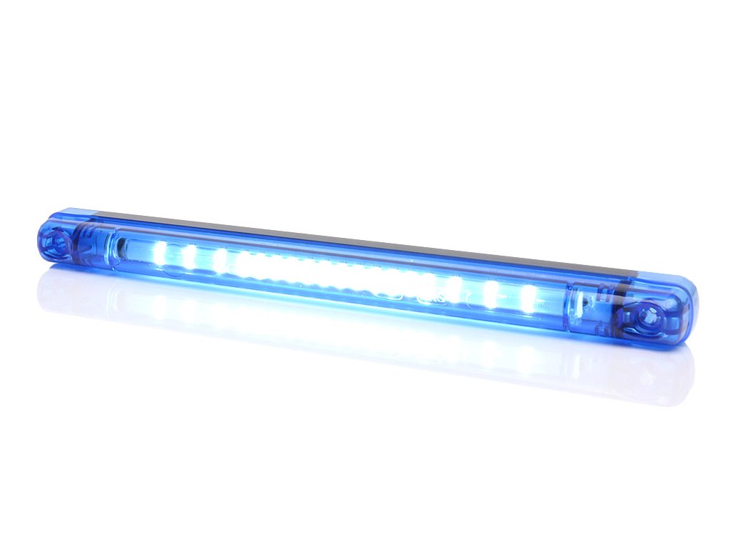 Výstražná lišta modrá LED 1028 12-24V