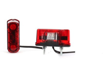 Osvetlenie ŠPZ červené LED mini kábel QS075