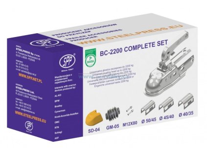 Prívesný kĺb BC-2200C W3 sada pr. 35,40,45,50, manžeta, kryt