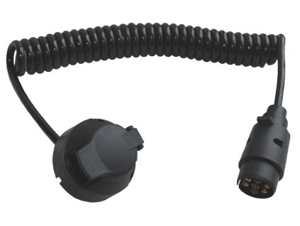 Špirálový predlžovací kábel 12V 7-pól. vidlice a 7-pól. zásuvka