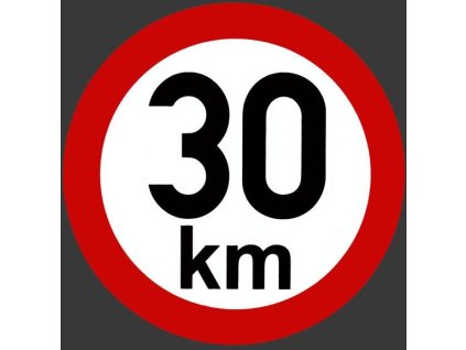 Samolepka rýchlosti 30 km / hod