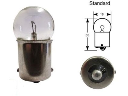Autožiarovka 12V R10W BA15s