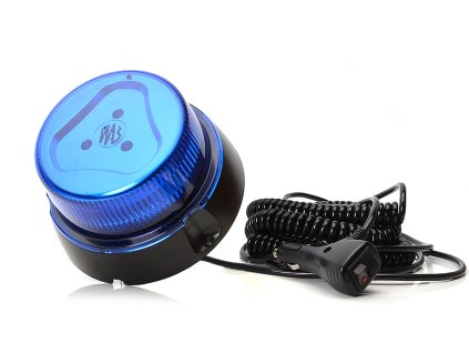 Maják modrý 853.2 LED 12 / 24V; 8 funkcií; s magnetom; do autozásuvky