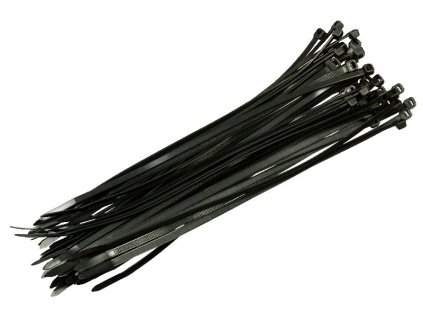 Sťahovacie pásky 300x4,6mm čierne / 100ks