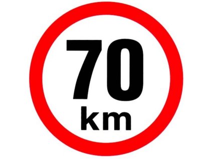 Samolepka rýchlosti 70 km