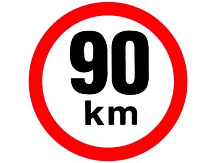 Samolepka rýchlosti 90 km