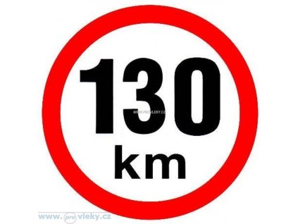 Samolepka rýchlosť 130 km / hod