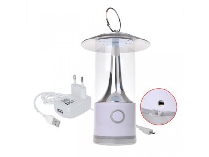 Campingová lampa 16 LED stmievateľná / dobíjacie