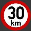 Samolepka rýchlosti 30 km / hod