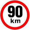 Samolepka rýchlosti 90 km