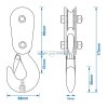 345041 pulley with hook for electric winch 3