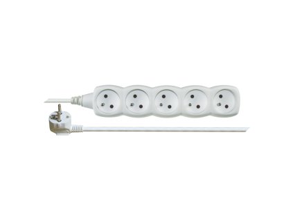 Prodlužovací kabel P0510 5 zásuvek 10m bílý