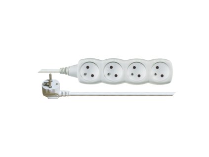 Prodlužovací kabel P0412 4 zásuvky 2m bílý