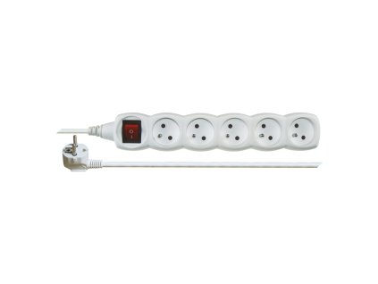 Prodlužovací kabel P1510 5 zásuvek 10m s vypínačem bílý