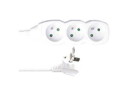Prodlužovací kabel P0315R 3 zásuvky 5m 16A bílý