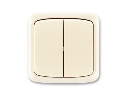 Vypínač č. 6+6 s rámečkem slonová kost TANGO IP44