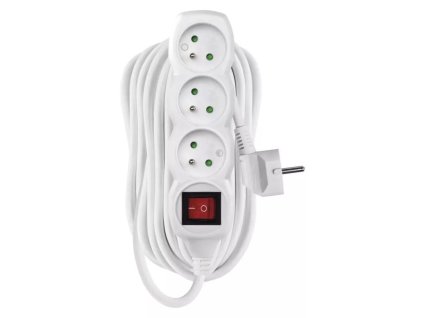 Prodlužovací kabel P1310 3 zásuvky 10m s vypínačem bílý