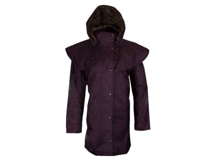 hunton cape coat plum 3