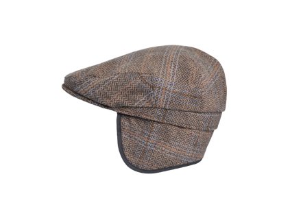 cragside ear flaps brown beige check 1