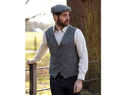dalston waistcoat steel grey model