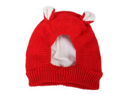 zimni cepice daffy cervena