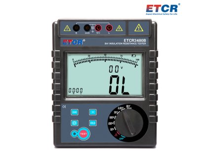 38837 etcr 3480b tester izolacie do 5kv pi dar kalibracny list od v