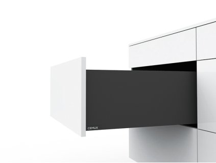 Cemux H Box SLIM zásuvka TIP-ON antracit H199/450mm