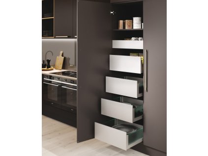 Cemux kování pro potravinovou skříň H Box SLIM sklo bílá modul 600 mm