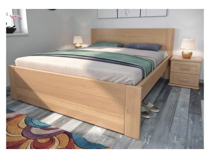 Buková posteľ Ivana s úložným priestorom