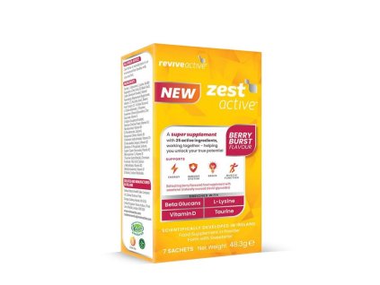 Zest Active 7 sáčků (Energie, imunita, mozek, funkce svalů) (Varianta Zest Active 7 sáčků berry (ovoce) (Energie, imunita, mozek, funkce svalů))