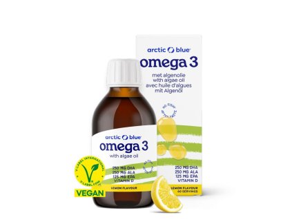 Vegan Omega 3 Algae 150ml (Konopný olej + olej z mořské řasy + vitamín D 400IU) (Varianta Vegan Omega 3 Algae 150ml (Konopný olej + olej z mořské řasy + vitamín D 400IU))