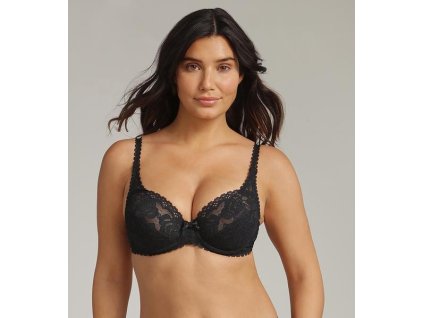 PLAYTEX FLOWER ELEGANCE RCS UNDERWIRE BRA - Dámská krajkovaná podprsenka s kosticí - černá (Velikost 75 C)