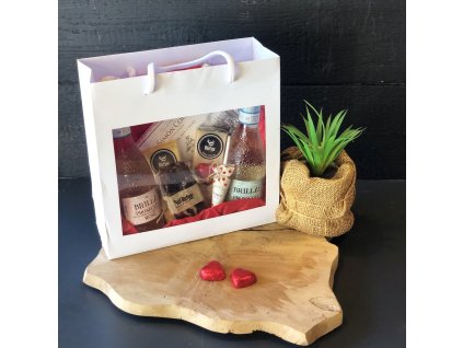 Darčeková taška s dvomi proseccami biela