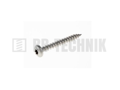 Vrut G 3,0x10 polguľatá hlava biely ZN TORX