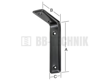 VORMANN Konzola 160x105x40 mm čierna 3F