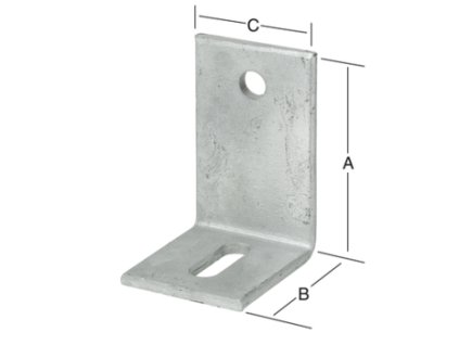 Uholník 100x75x60 mm - hrúbka 6 mm