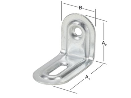 Uholník nastavitelný 39x28x23 mm ozdobný ZN