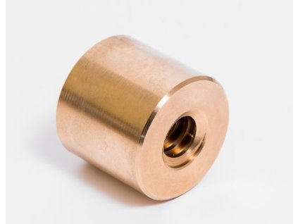 Trapézová matica TR 28x5 okrúhla bronz ľavý závit