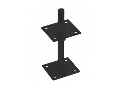 Pätka stĺpiku 80x250x3,0mm / M20 čierna