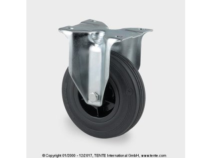 TENTE Koliesko transportné, 80x37 mm, pevné, platnička čierne, 70 kg