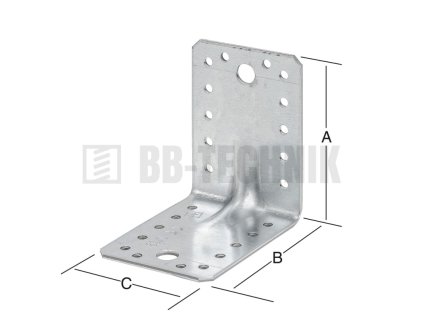 Uholník s prelisom 105x105x90 mm vystužený