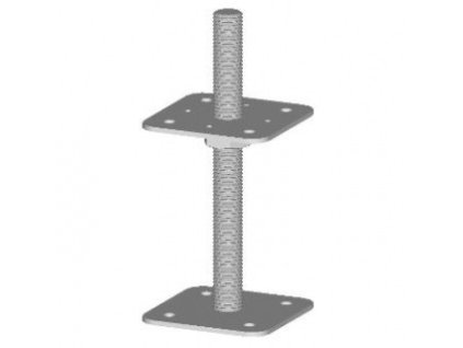 Pätka piliera 80x80 / M24x250 neprivarená platnička