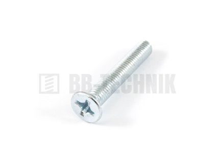 DIN 965A M 6x16 4.8 ZN skrutka so zapustenou hlavou s krížovou drážkou PH