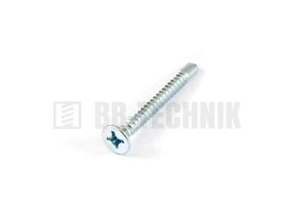DIN 7504P 4,2x38 ZN samovrtná TEXA skrutka do plechu s zapustenou hlavou s krížovou drážkou PH
