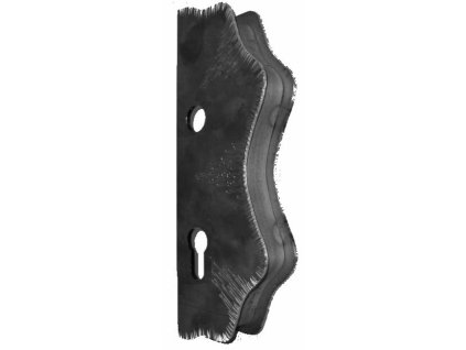 Kazetová zostava pre bránku 250x125x30mm, otvor pre kľučku ø 20mm, na profil 30x30mm, zdobená, pre zámok ZM90/80
