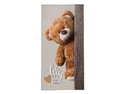 DETEXPOL Osuška Medvídek Love You  Bavlna - Froté, 70/140 cm
