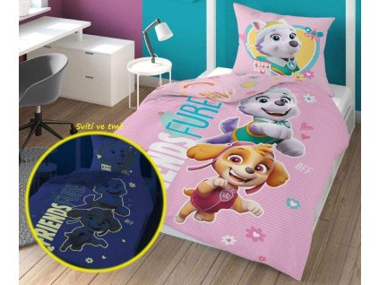 Růžové povlečení bavlna, Tlapková patrola Paw Patrol